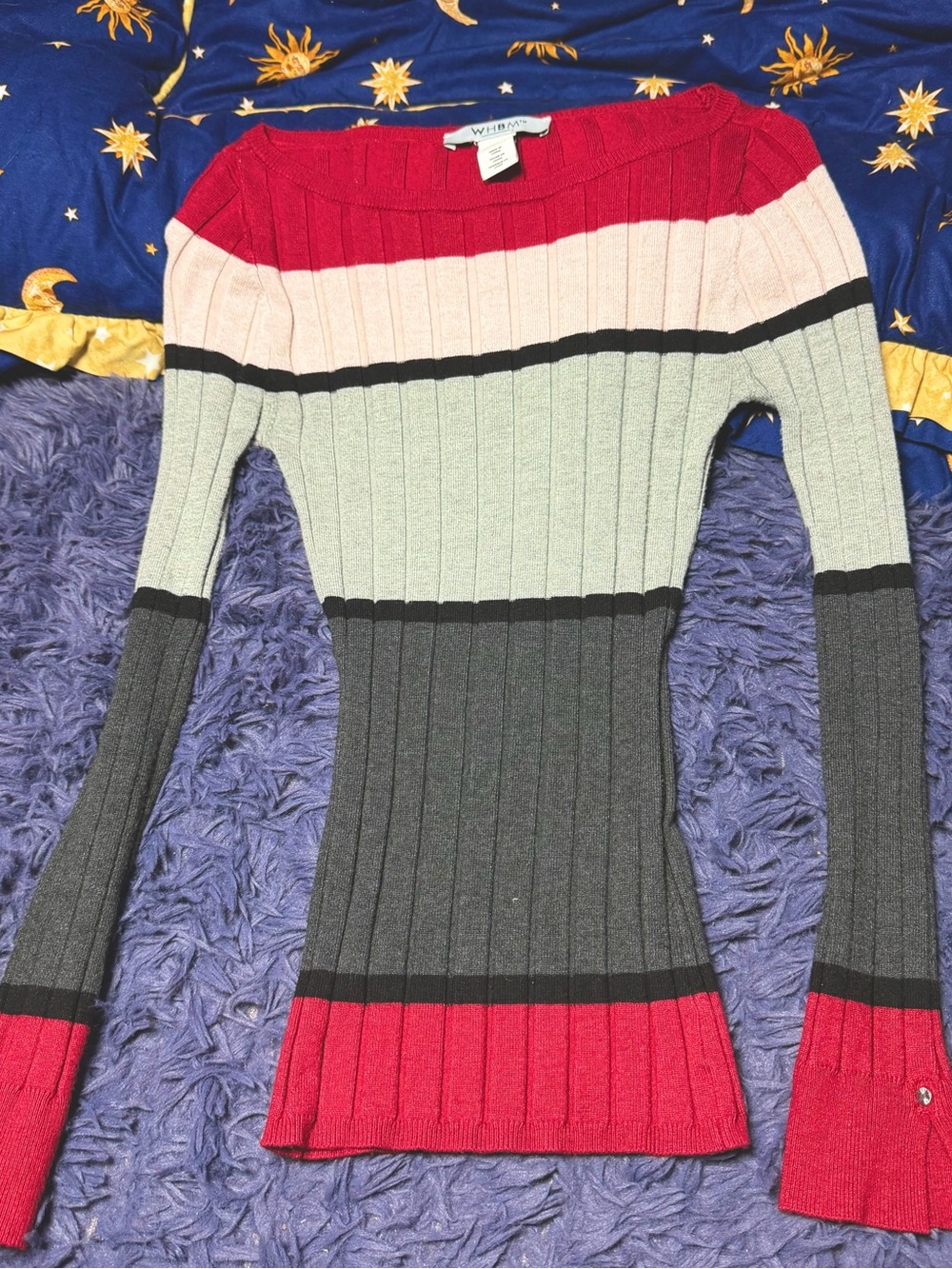 White House Black Market Fitted Boat Neck Sweater XS